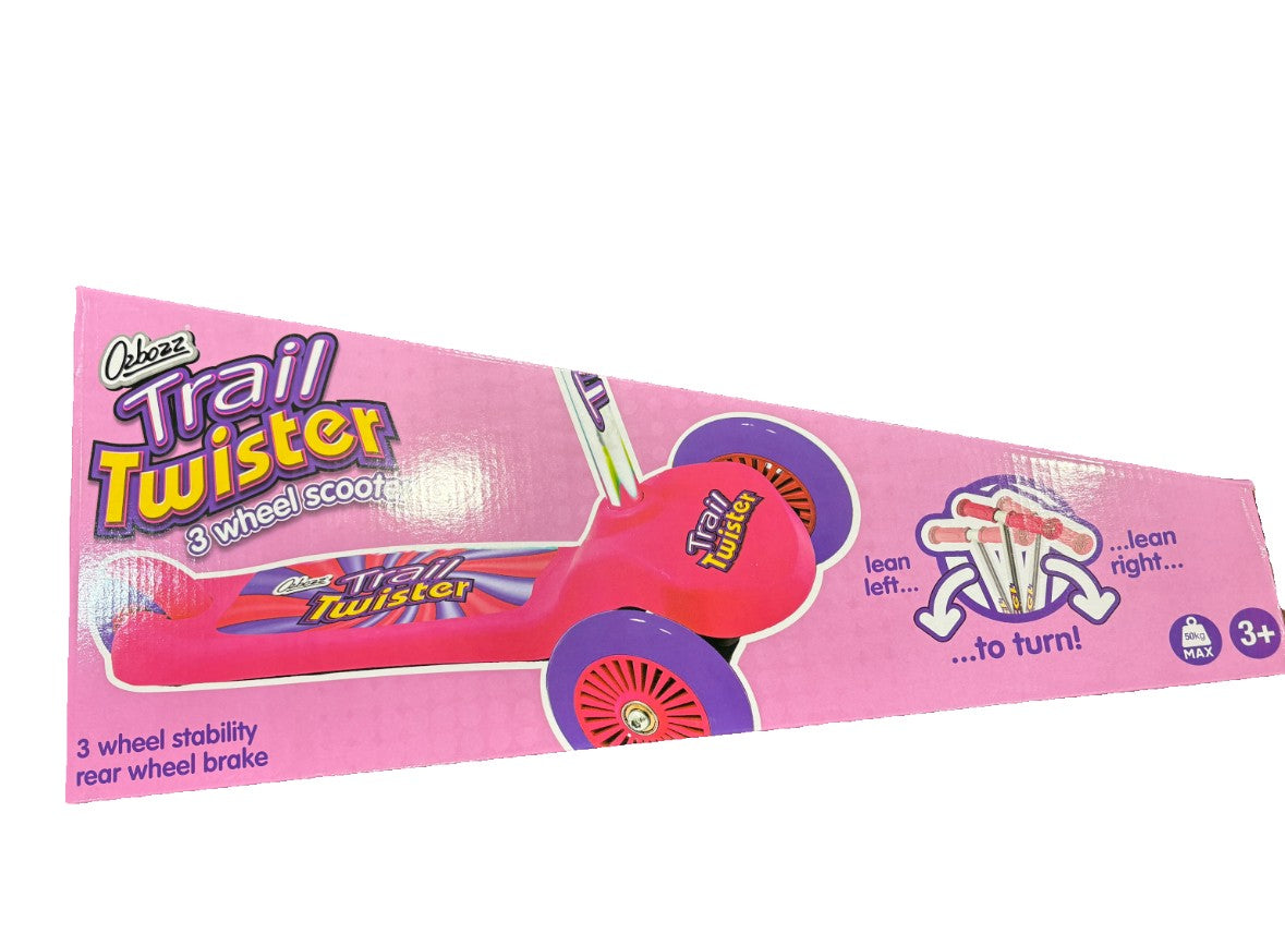 TRAIL TWIST SCOOTER PINK – 3-Wheel Stability, Vibrant Design & Smooth Ride for Kids 3+