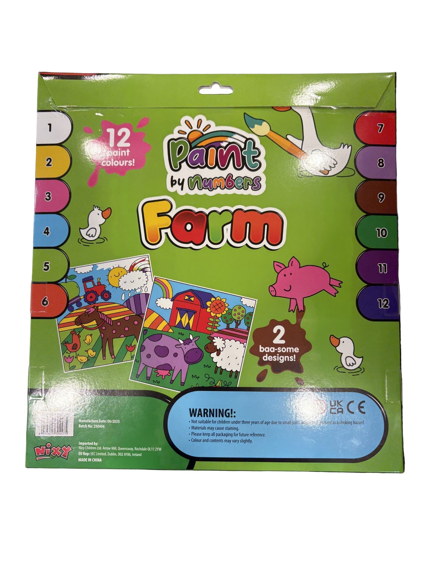 Paint by Number Farm – Creative Art Kit for Kids & Beginners
