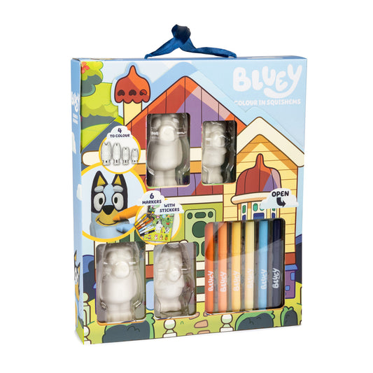 Bluey CYO Family Squishems 4 Pack – Colour, Squish & Play! 🐾🎨