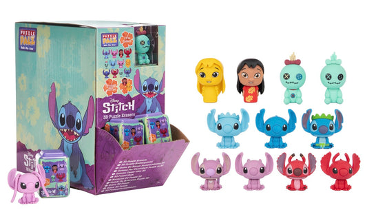 Disney Stitch3D Eraser 1Pack Container Blind