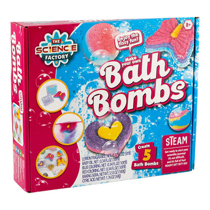 The Science Factory Make Your Own Bath Bomb Kit – DIY Fizzing Fun for Kids