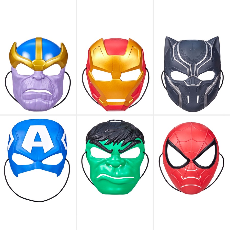 Avengers Hero Mask Assortment | Marvel Superhero Dress-Up Masks for Kids | Roleplay Toys for Ages 5+