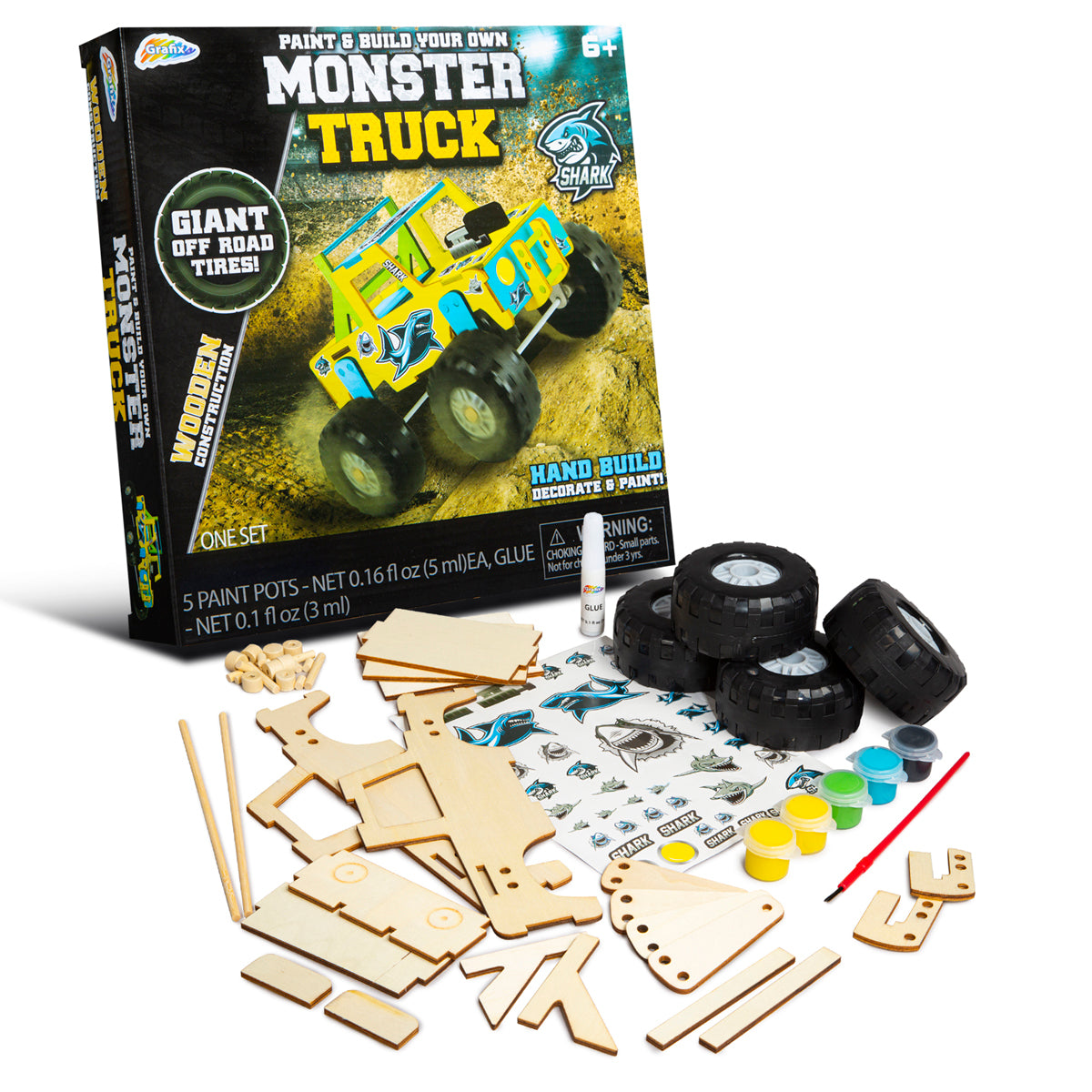 Paint and Build Your Own Monster Truck Craft Kit – Creative Fun for Kids