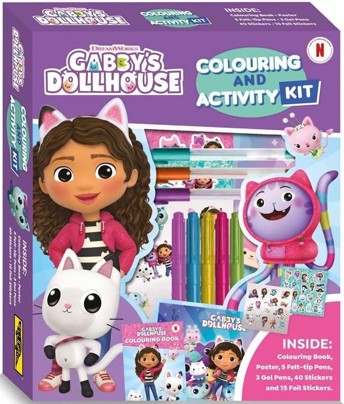 Unleash creativity with the Gabby’s Dollhouse Colouring & Activity Kit