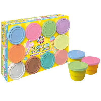 10PK 2oz Dough Pastel – Creative Modelling Dough Set for Kids