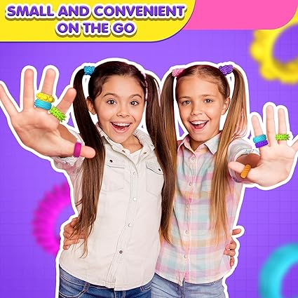 SENSORY FIDGET RINGS – Calming, Stretchy Finger Toys for Kids with Anxiety, ADHD, or Autism