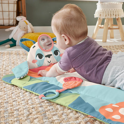 Fisher-Price Roly-Poly Panda Play Mat – 3-in-1 Baby Activity Gym for Lay & Play, Tummy Time & Travel