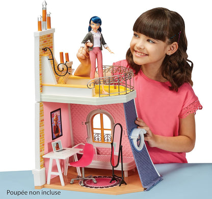Miraculous Marinette Bedroom & Balcony 2-in-1 Play Set – Transforming Playhouse for Fans of Miraculous Ladybug!