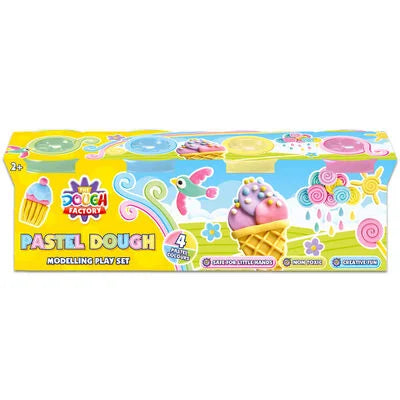 4PK 4oz Pastel Dough Set – Soft & Safe Modelling Dough for Kids