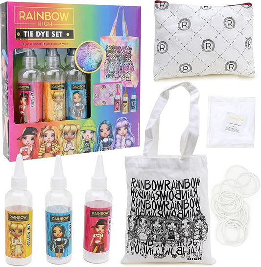 Rainbow High Tie Dye Set – DIY Tote Bag & Purse | Creative Fashion Craft Kit for Kids