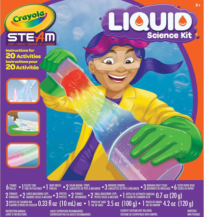 Crayola Liquid Science Kit – 15 Engaging Water Experiments, STEAM Educational Toy (Ages 7–10)