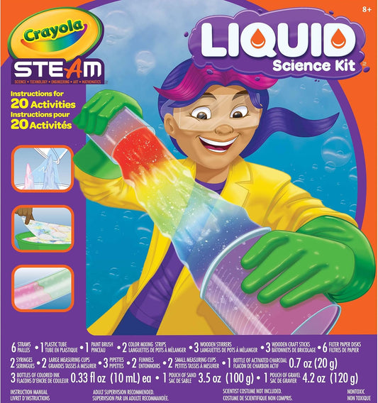 Crayola Liquid Science Kit – 15 Engaging Water Experiments, STEAM Educational Toy (Ages 7–10)