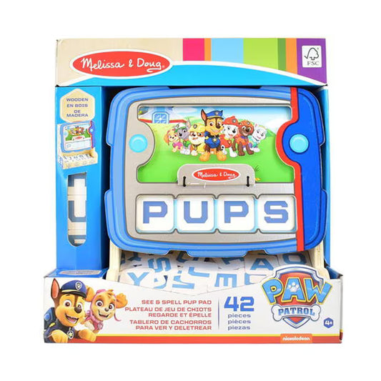 PAW Patrol See & Spell Pup Pad – Wooden Spelling Toy with Letter Tiles & Word Cards (Ages 3–5)