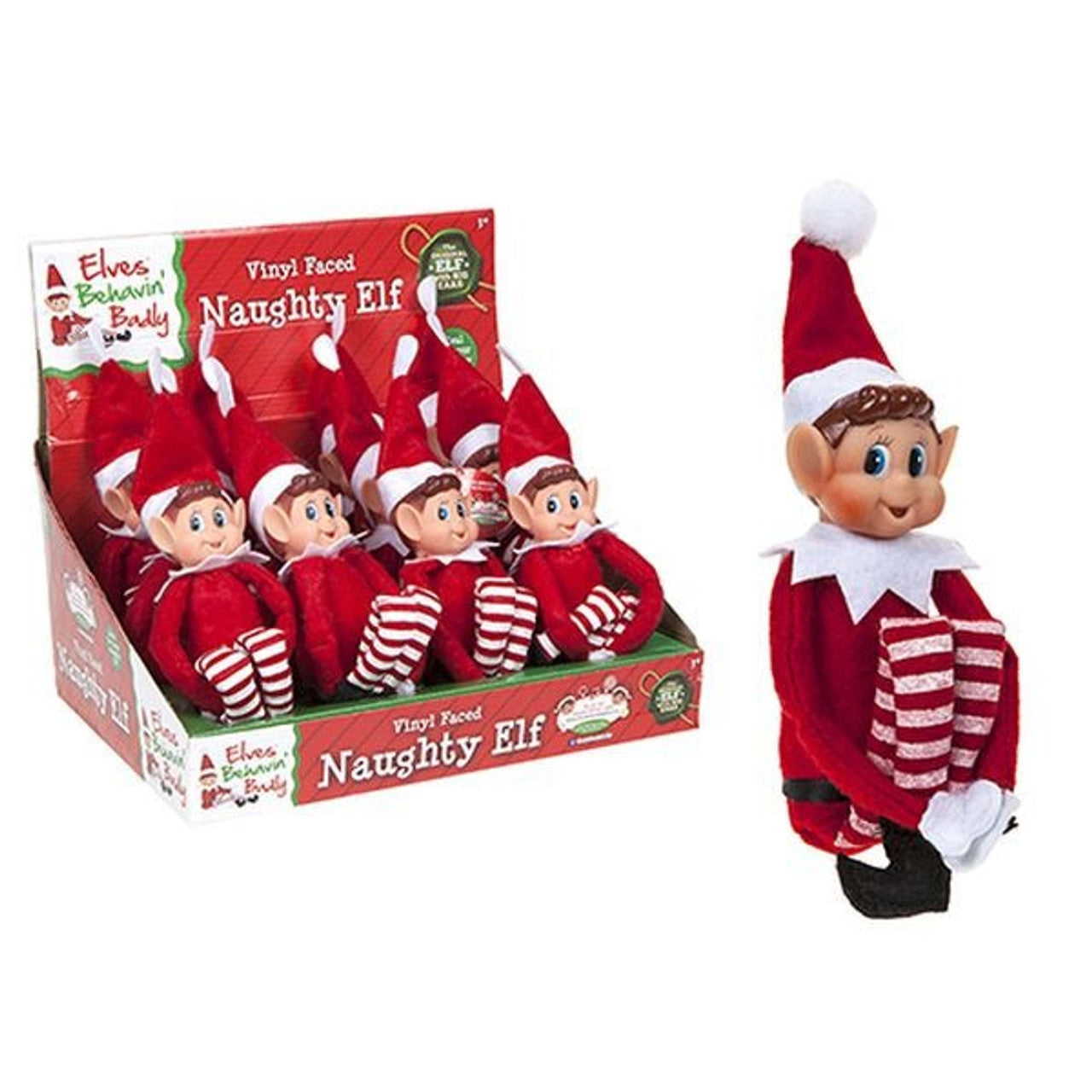 12 Inch Boy Christmas Naughty Elf – Fun Festive Companion for Holiday Mischief