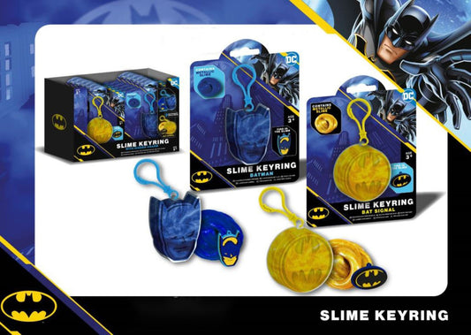 Batman Mini Slime with Keyring – 2 Assorted Designs | Fun, Portable & Collectible