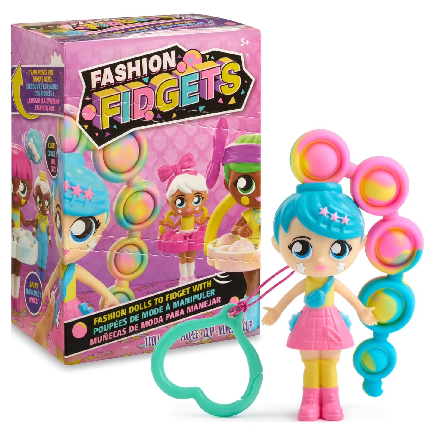Wow Wee Fashion Fidgets – Collectible Fidget Doll with Clip