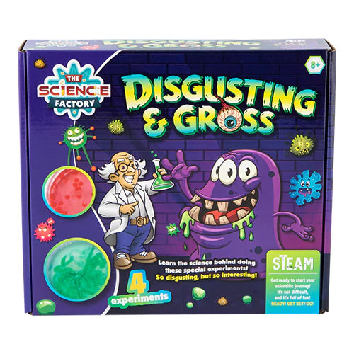 The Science Factory Disgusting & Gross Experiments 4 Pack – Fun Science for Kids