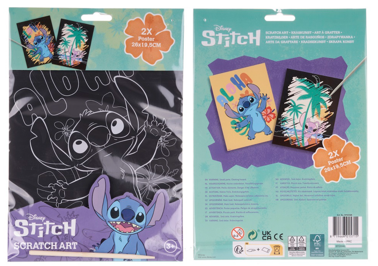 Disney Stitch Scratch Art