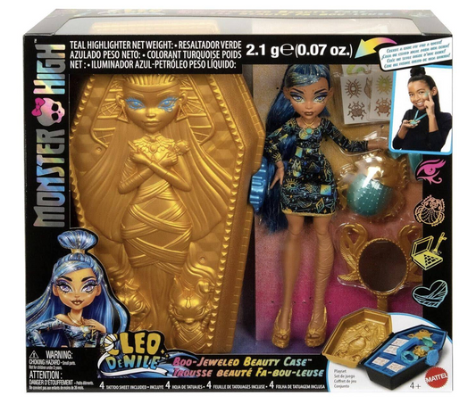 Monster High Cleo DeNile Boo-Jeweled Beauty Case Doll Play Set