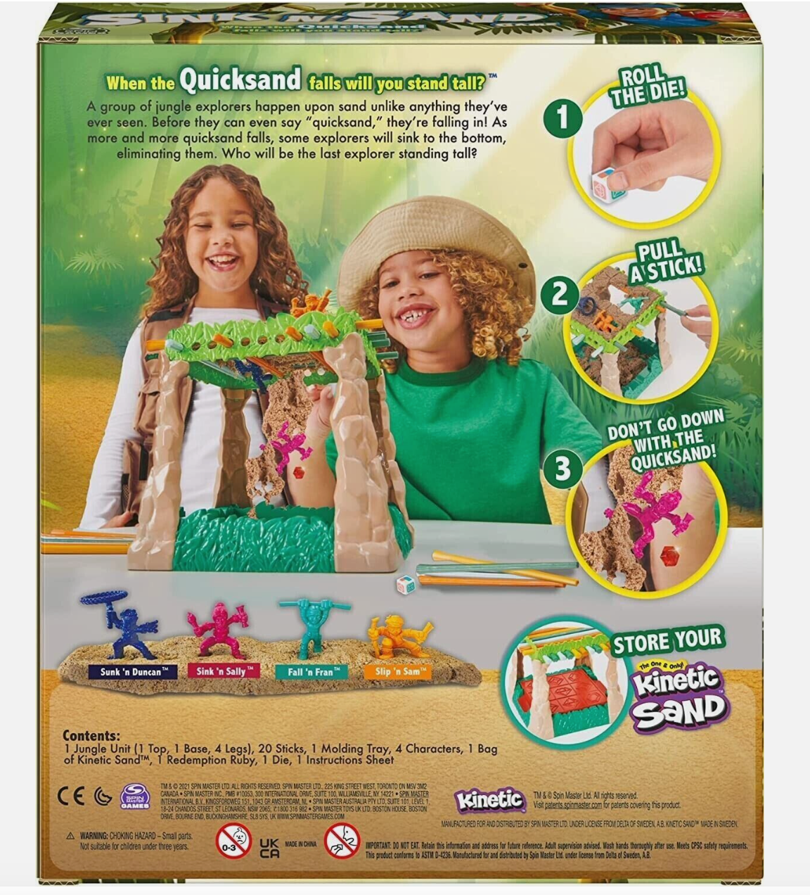 Sink N’ Sand, Quicksand Kids Board Game with Kinetic Sand