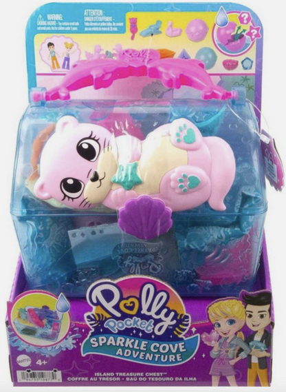 Polly Pocket Sparkle Cove Adventure Island Treasure Chest Playset