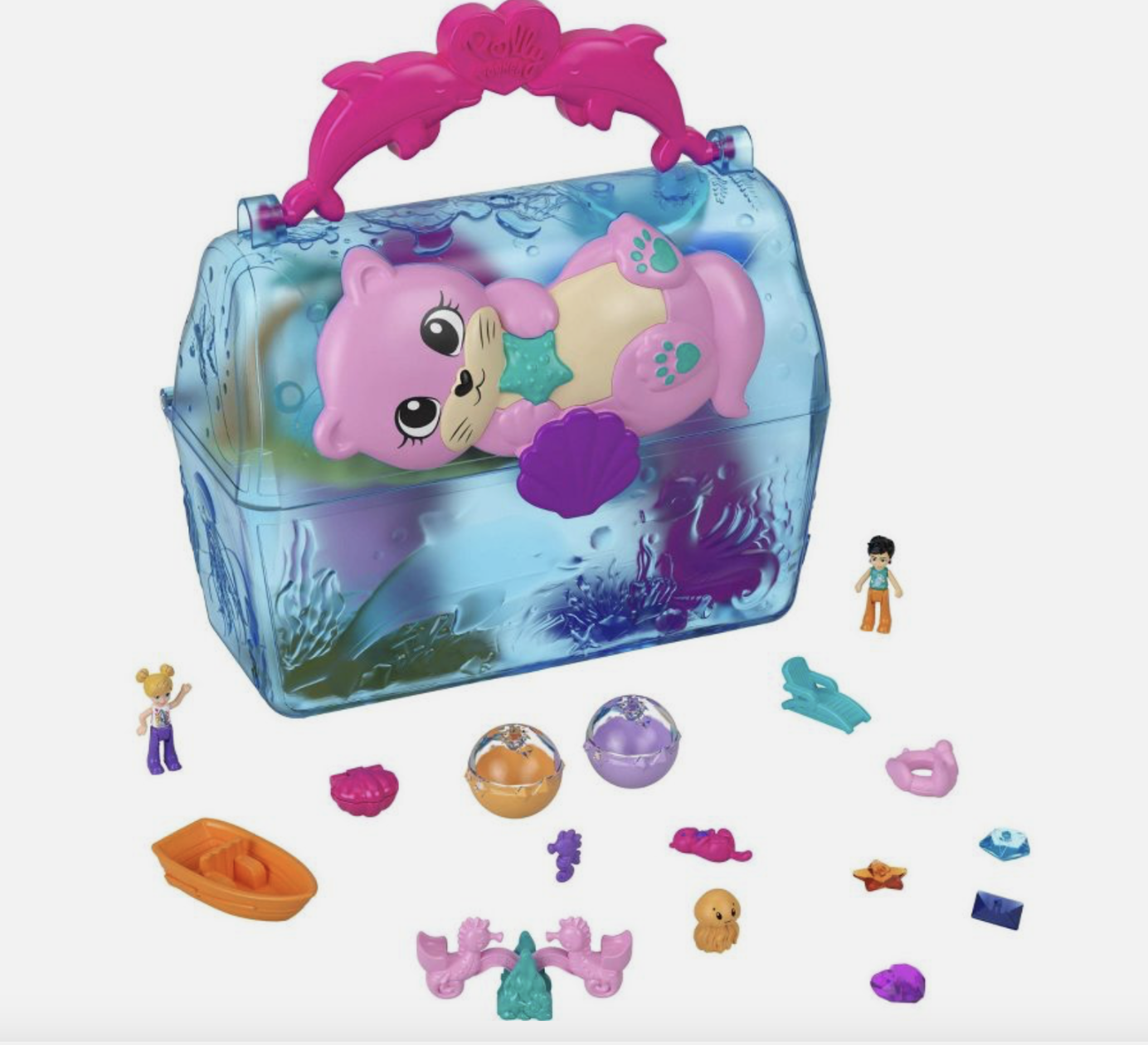 Polly Pocket Sparkle Cove Adventure Island Treasure Chest Playset