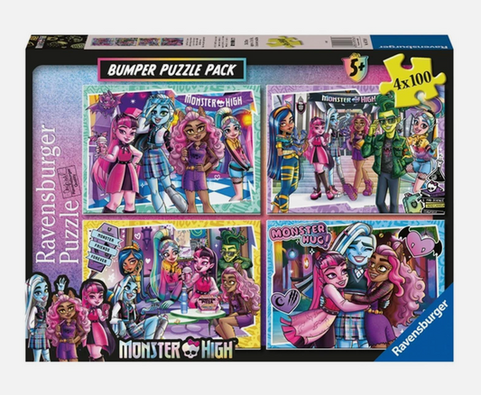 Monster High Bumper Jigsaw Puzzle Pack 4 x 100 Pieces