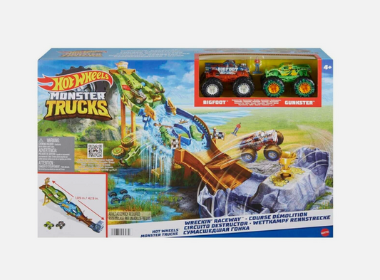 Hot Wheels Monster Trucks: Wreckin' Raceway Playset