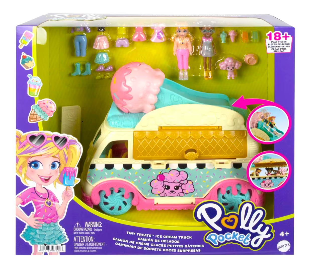 Polly Pocket Tiny Treats Ice Cream Truck Playset