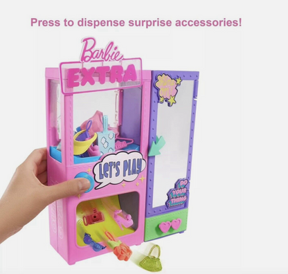 Barbie Extra Surprise Fashion Playset with 20 Pieces & Pet Poodle Closet