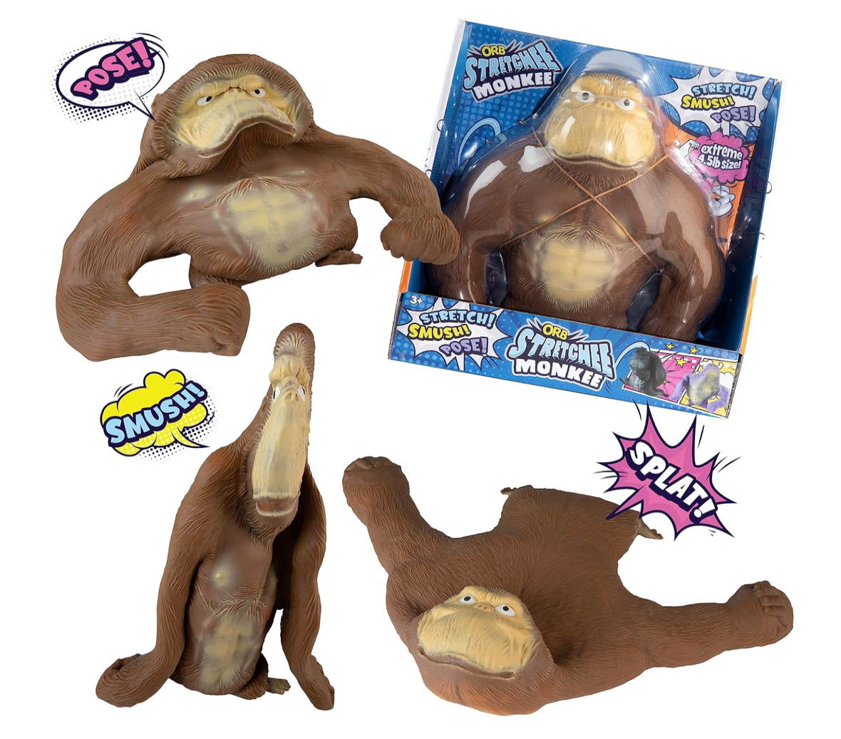 ORB Original Stretchee Monkee Ultra - The Ultimate Stretch, Squish & Pose Toy