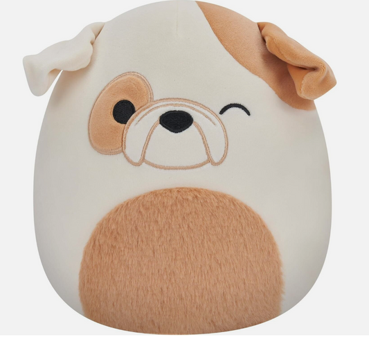 Large Squishmallow Plush Brock the Bulldog