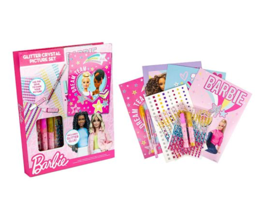 Barbie Metallic Crystal Picture Set