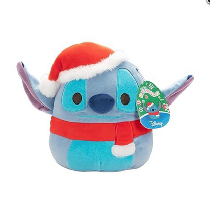 Squishmallows 8" Santa Stitch Plush – Official Disney Christmas Collectible