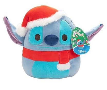 Squishmallows 8" Santa Stitch Plush – Official Disney Christmas Collectible