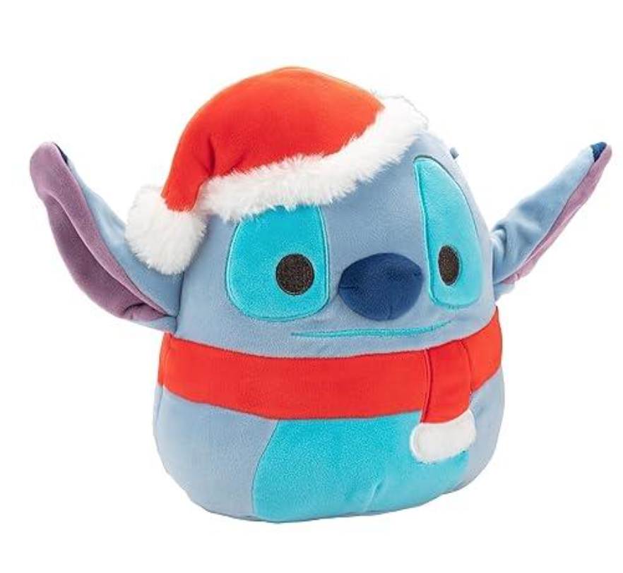 Squishmallows 8" Santa Stitch Plush – Official Disney Christmas Collectible
