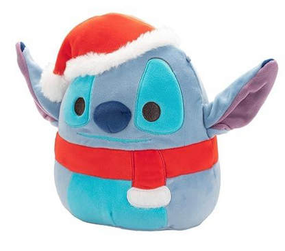 Squishmallows 8" Santa Stitch Plush – Official Disney Christmas Collectible