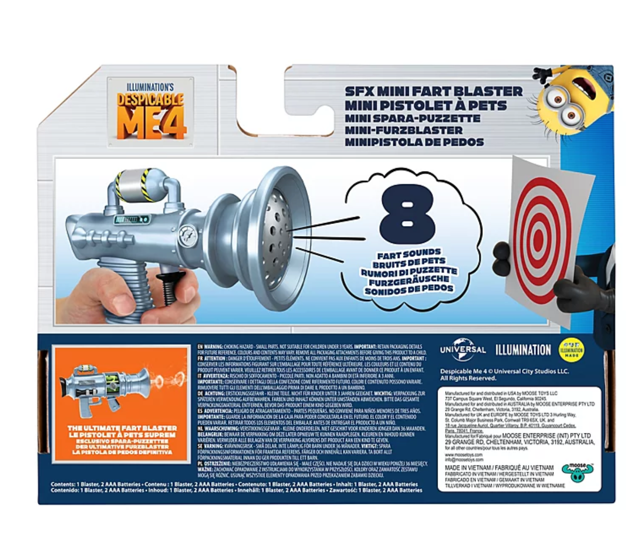 Despicable Me 4 – Mini Fart Blaster Toy with 8 Hilarious Sounds