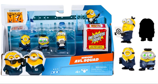 Despicable Me 4 – Minions AVL Squad Collectible Figure 4-Pack