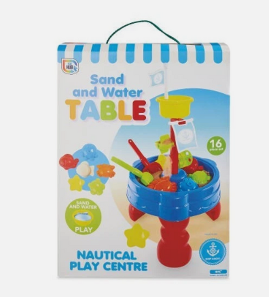 Sand and Water Table – 16-Piece Outdoor Playset for Toddlers (18 Months+)