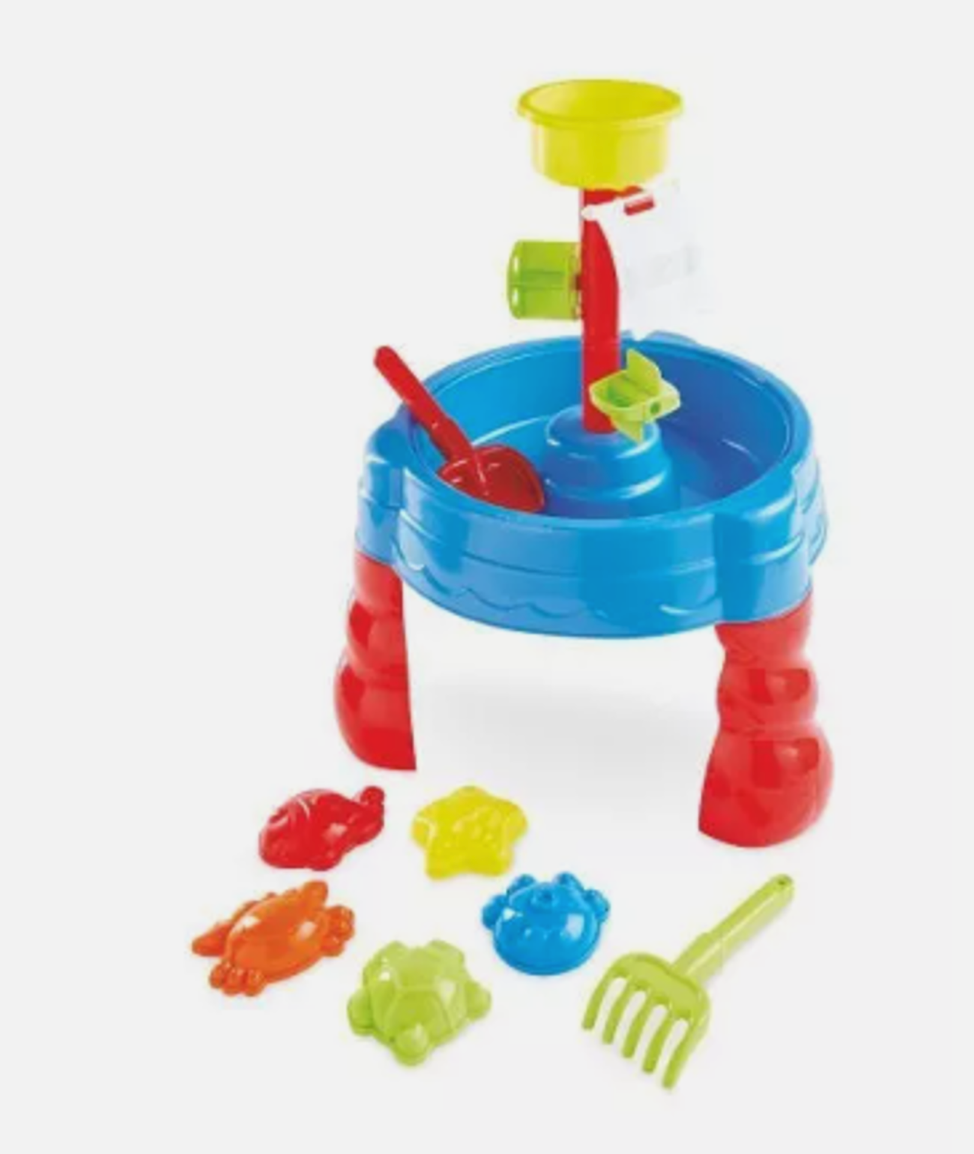 Sand and Water Table – 16-Piece Outdoor Playset for Toddlers (18 Months+)