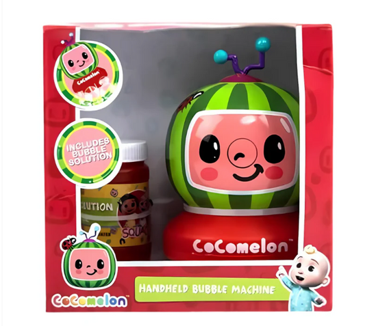 Cocomelon Melon Handheld Bubble Blower – No-Spill Bubble Fun for Toddlers