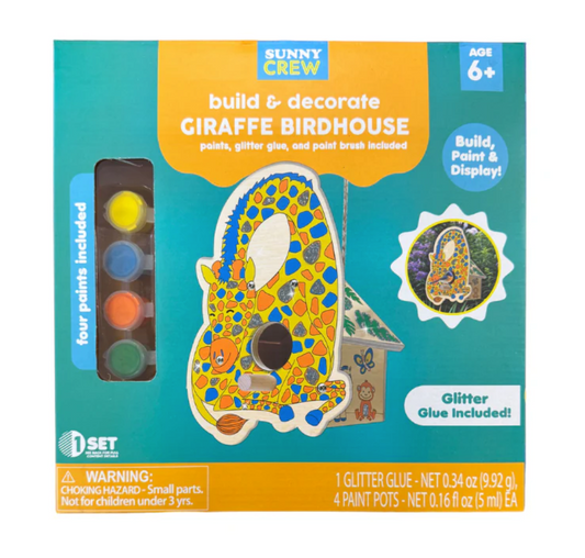 Build & Decorate Your Own Giraffe Birdhouse – Fun DIY Garden Craft Kit