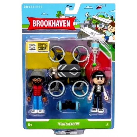 DEVSeries Game Pack – Brookhaven: Techfluencers with 2 Figures & Exclusive Virtual Item Code