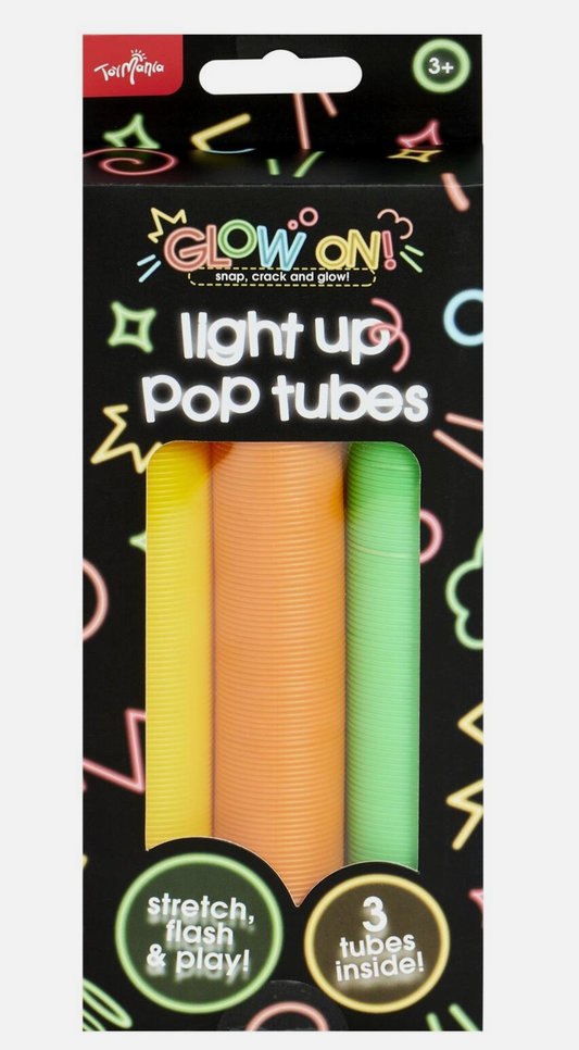 3-Pack Medium Light-Up LED Sensory Pop Tubes – Glow, Twist & Pop Fun for Ages 3+