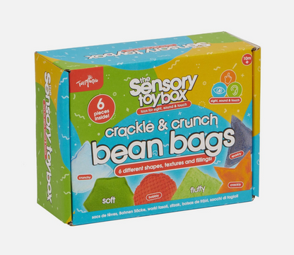 Toy Mania 6 Assorted Sensory Bean Bags – Tactile Play for Kids Aged 3+
