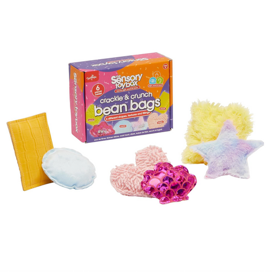 Toymania 6 Assorted Sensory Bean Bags for Girls – Tactile Sensory Play for Little Hands
