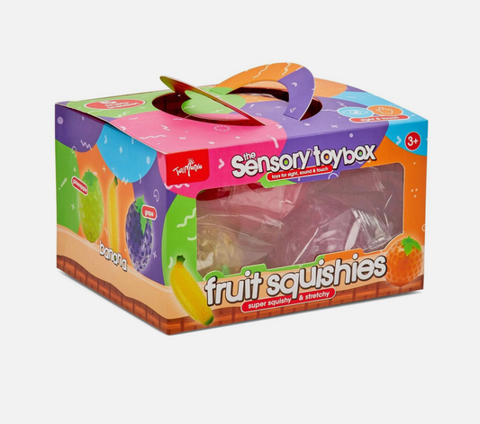 Toy Mania 5 Pack Fruit Squishies – The Sensory Toy Box for Tactile Fun (Ages 3+)