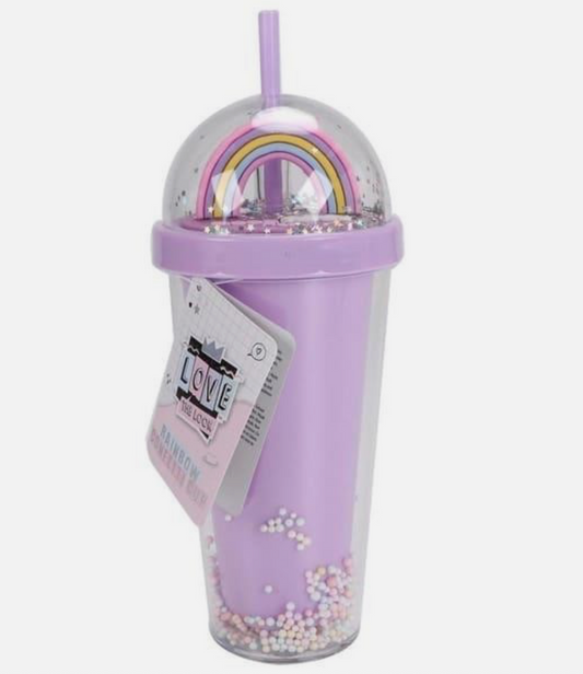 Love The Look Rainbow Confetti Drinks Cup – Fun, Colourful Hydration for Kids (Ages 3+)