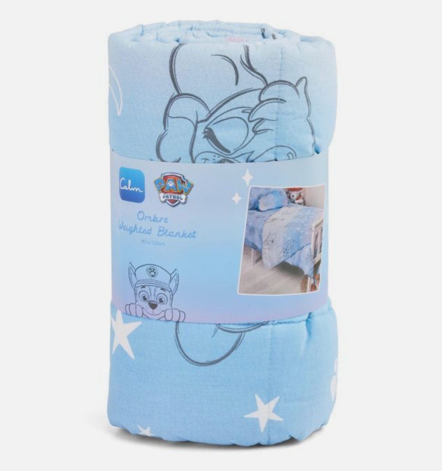 Paw Patrol x Calm Ombre Weighted Blanket – Soothing Sleep Support for Kids (2kg, 90x120cm)